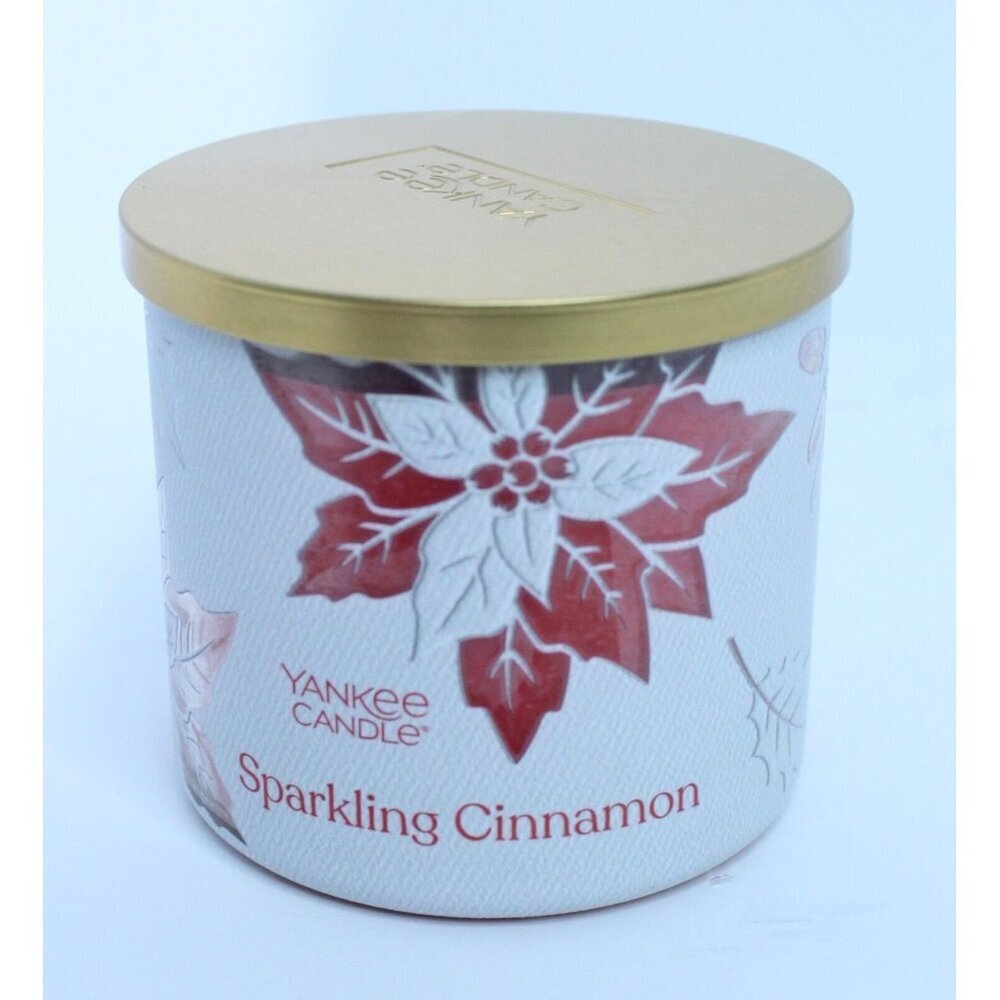 Yankee‎ Candle Sparkling Cinnamon 3 Wick Candle 14.5 oz New
